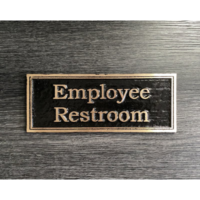 Contemporary Employee Restroom Sign