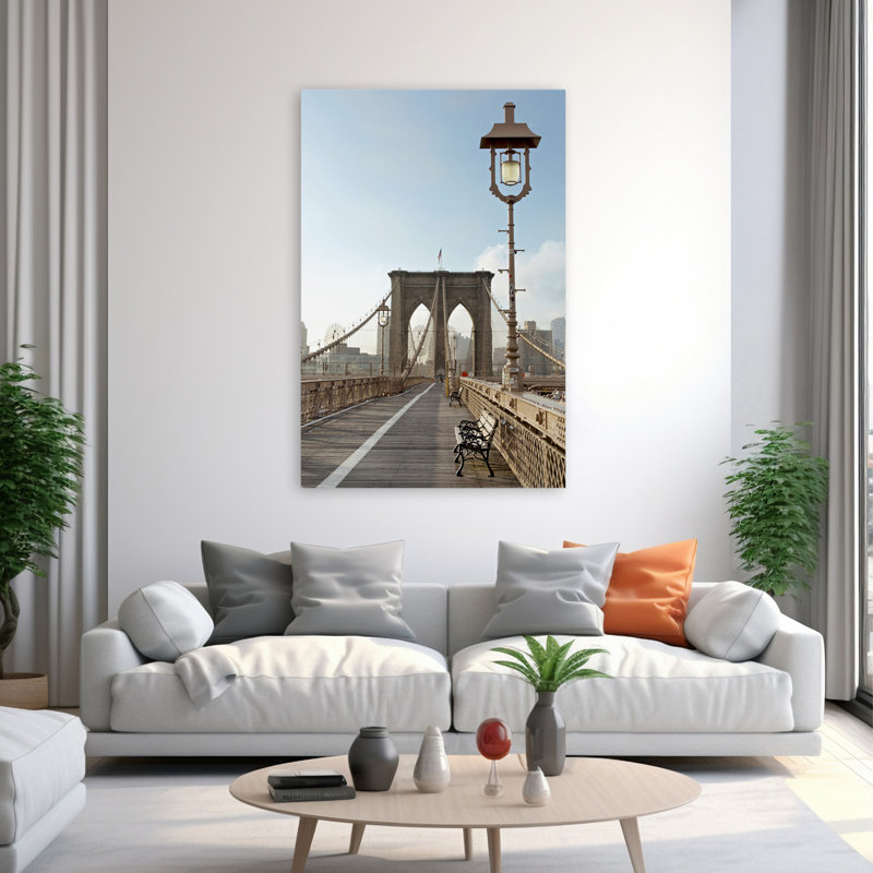 Pont de Brooklyn - Photographie, architecture, ponts, État de New York, art, H 60 po x l 40 po