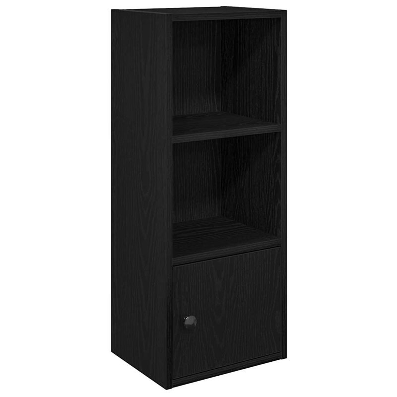 Conary 31cm W Bookcase, Black Oak, (3 Shelves) 77cmH x 31cmW x 24cmD