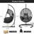 Oversized Outdoor Hanging Egg Chair with Stand, Cushion & Rain Cover, PE Rattan Wicker Patio Swing Chair for Garden, Balcony & Porch-427684688