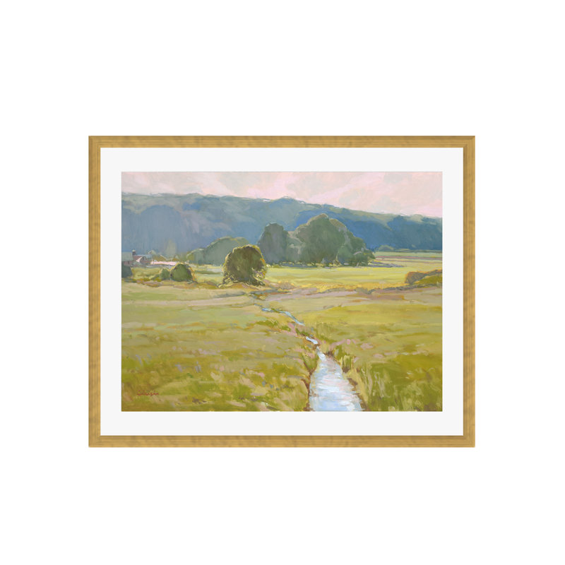 Summer Pasture II by Stephen Calcasola, 20"H x 30"W, Gold