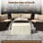 2 PCS Outdoor Rattan Fire Table Set with Tank Cover Tempered Glass Tabletop Black-2099005843