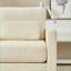 Chaises d'appoint, structure en bois massif de chenille moderne - bureau de chambre à coucher de salon | Beige | Mid-Century moderne-770652897