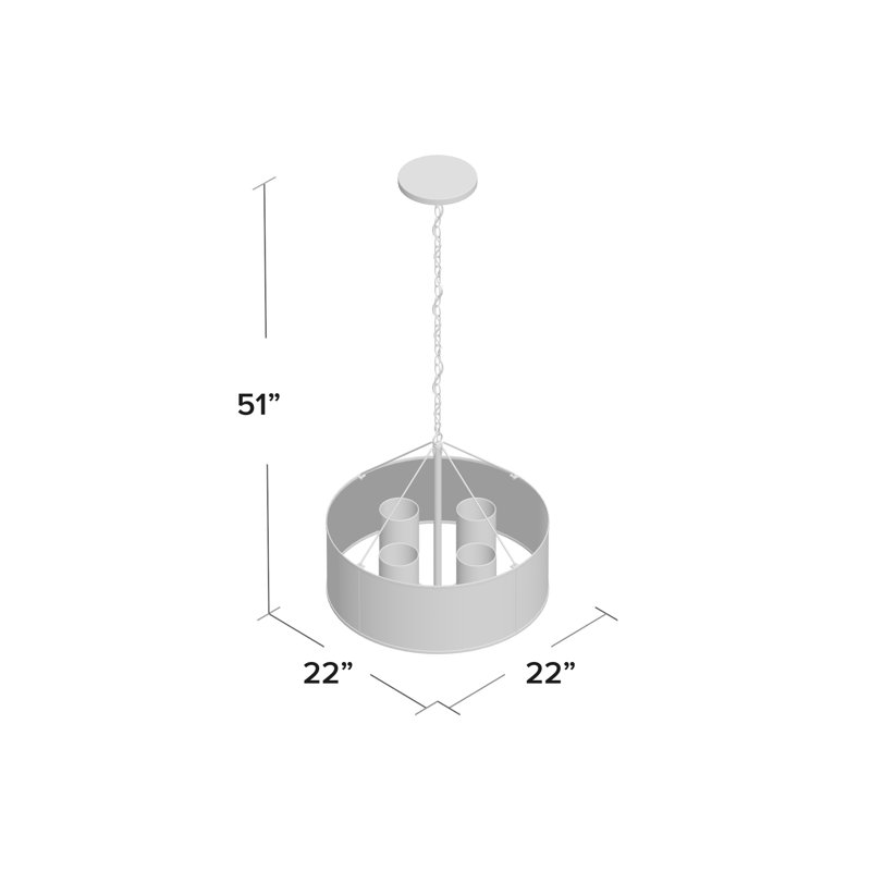 Rehan 4 - Light Drum Chandelier