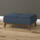 Navy Loveseat With Storage Tray Ottoman