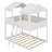 Wood Bunk Bed With Roof, Window, Guardrail-1321897798