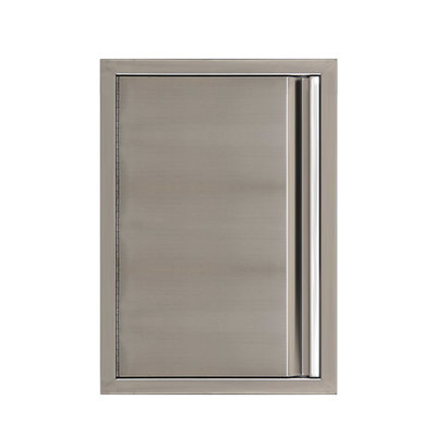 BBQ Access Door, Outdoor Kitchen Double Door, 304 Stainless Steel Flush Mount Door for BBQ Island, Grilling Station, Outside Cabinet