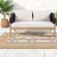 Canapés confortables de patio, causeuse de corde de bois d'acacia pour la maison de patio