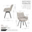 Chaise pivotante en tissu avec pieds en acier Heid-92316326
