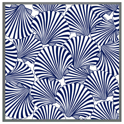 McTurck Striped Sea Shells - Single Picture Frame Print