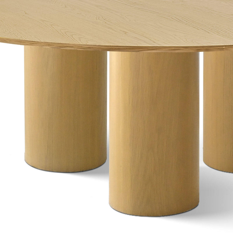 Table basse ronde 40 "à 3 pieds, Natural Wood