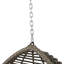 Chaise suspendue Teardrop, chaîne de 8 pi, siège de chaîne en tissu d'ameublement gris, tissage durable