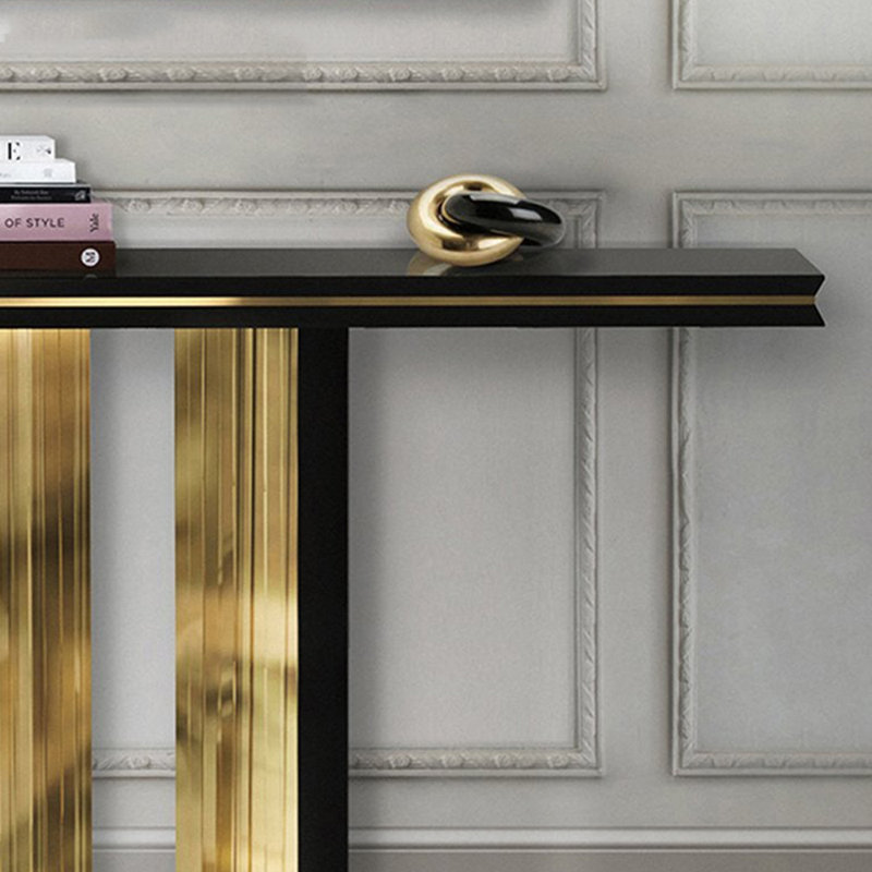 Luxury Minimalist Console Table, 33.5" H x 55.1" W x 15.7" D