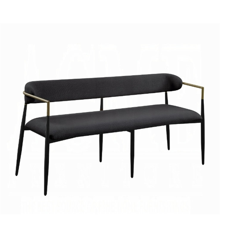Jaramillo Black Chenille Finish Bench
