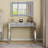 Mirrored Vanity Table Diamond Inlay 2-Drawer