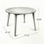 Table de salle à manger d'extérieur ronde en bois d'acacia gris avec table de patio résistante aux intempéries-323963822