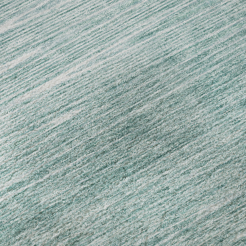 Premium Machine Washable Prisco Aqua Rug, Rectangle 1'8" x 2'6"
