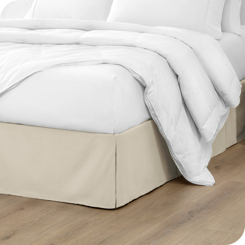 Tailored 15" Pleated Bed Skirt, Twin, Sand
