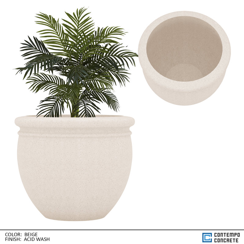 Dora Planter, Acid Wash Beige