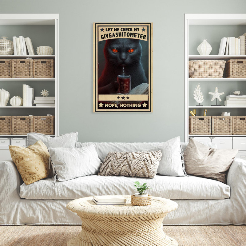Forshee Let Me Check My Giveashitomètre sur toile, impression, H 14 po x l 11 po x P 1,25 po