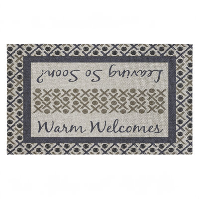 Dual Message Entryway Outdoor Door Mat, design by Arrolynn Weiderhold, 18"x30"
