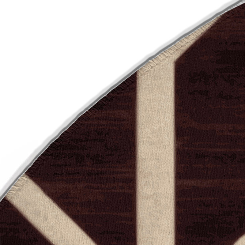 Tapis brun intérieur et extérieur Trellis, Rond 5 pi