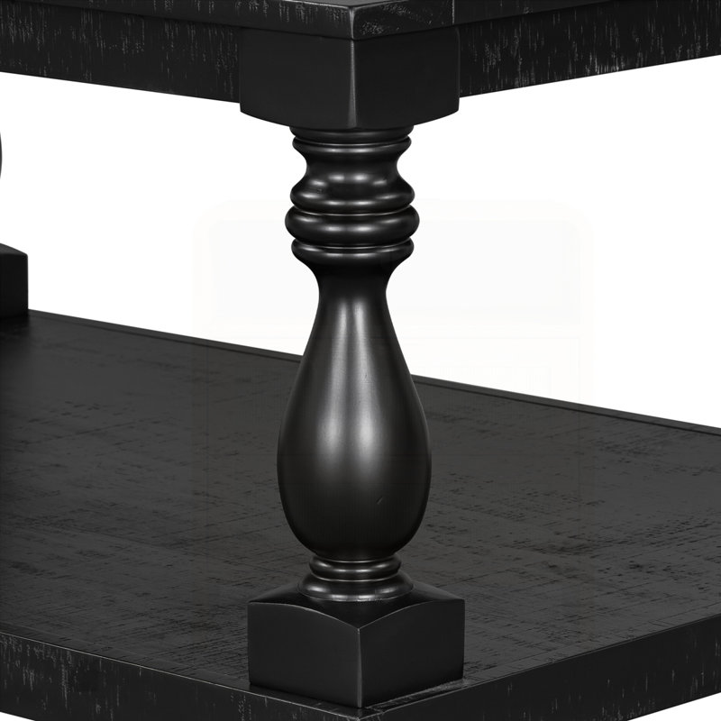 Table basse Modern Minimalist Farmhouse, Noir