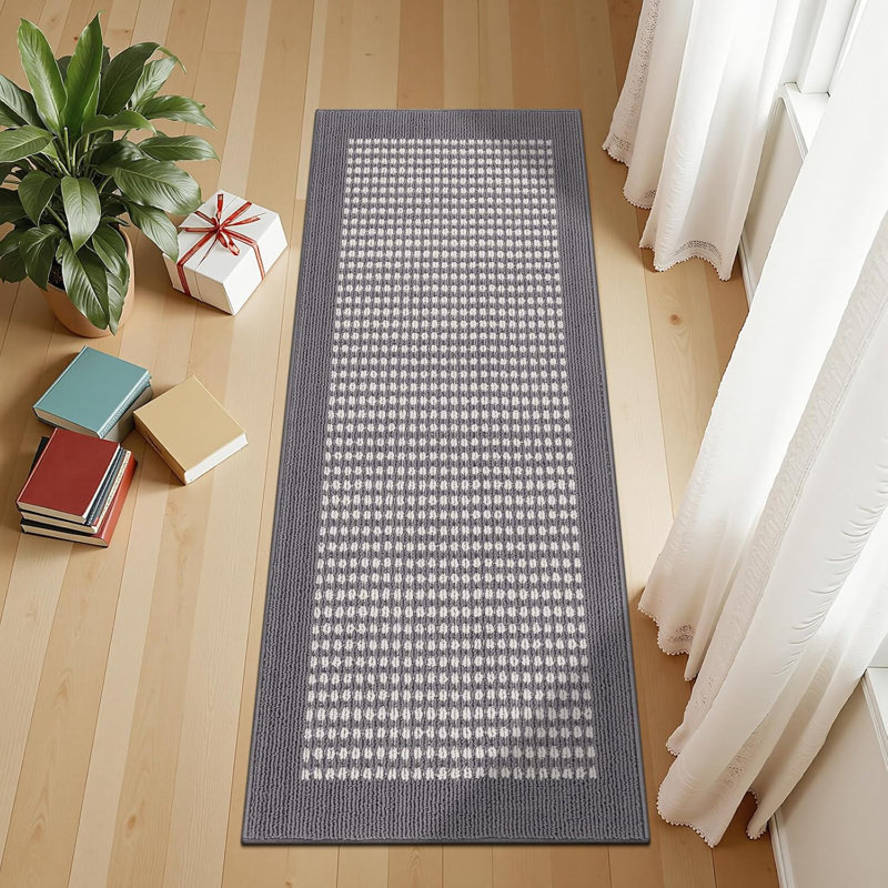 Area Rug, Gray, Runner 2' x 4'11"