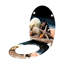 Toilet Seat Soft Close, Quick Release Toilet Seat Adjustable, Top/Bottom Mounting, O-Shape With Sea Pattern, Duroplast
