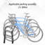Andalasia Bike Stand Parking Rack Floor/Wall Mount, 3 Racks Black