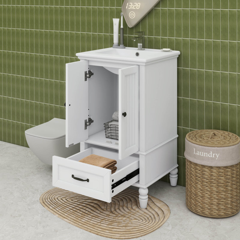 Ensemble de meuble-lavabo 20 po style rétro
