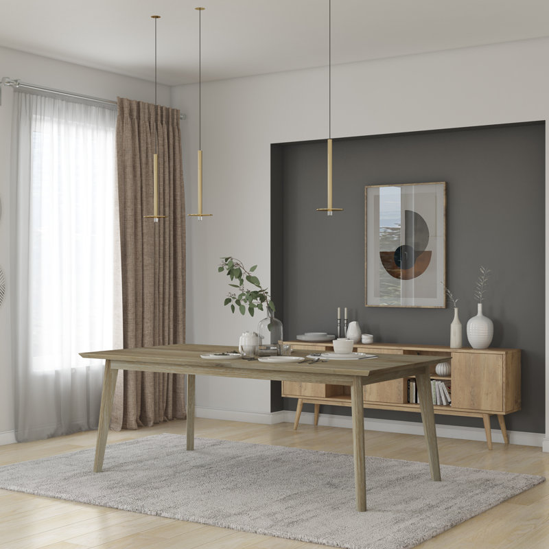 Ensemble de salle à manger en bois d'eucalyptus Midtown pour 8 personnes