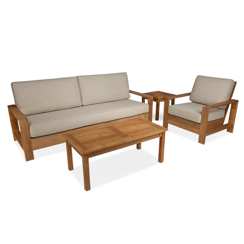 Soho 4 Piece Sofa Seating Group with Cushions