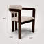 Ensemble de 2 fauteuils de salle à manger Telluride, hauteur d'assise 46 cm (18,11 po), style moderne du milieu du siècle, en caoutchouc et bois massif noyer. Hauteur du siège : 46 cm (18,11 po).-1554301525