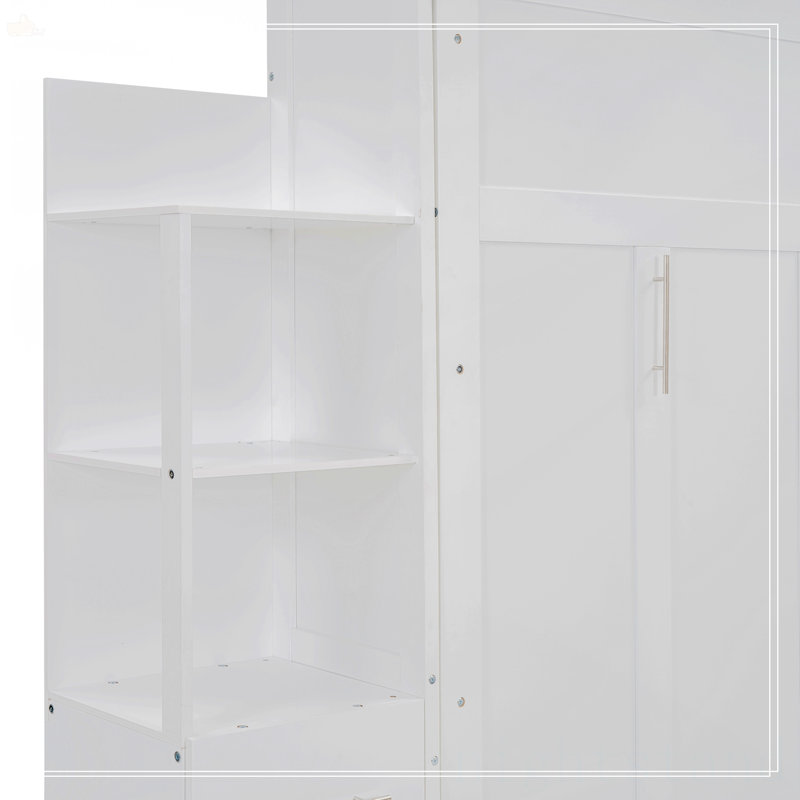 Full Size Murphy Bed With Shelves