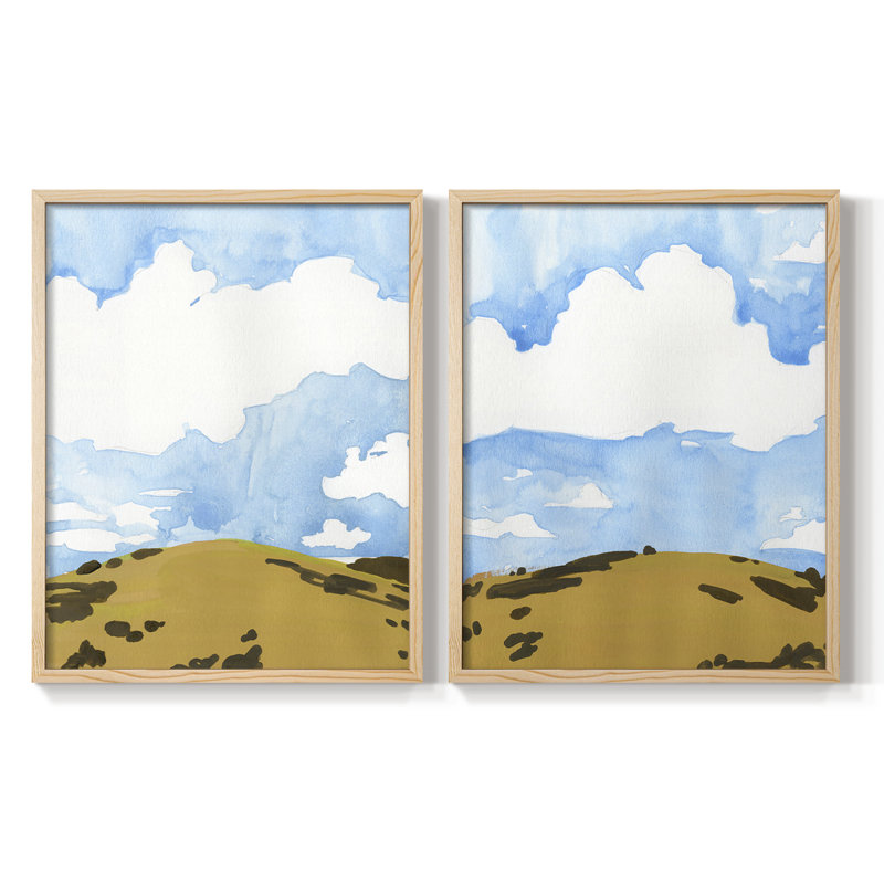 «Summer Knoll I», reproduction encadrée de qualité supérieure - prête à être accrochée - aucun clou requis - aucun clou requis