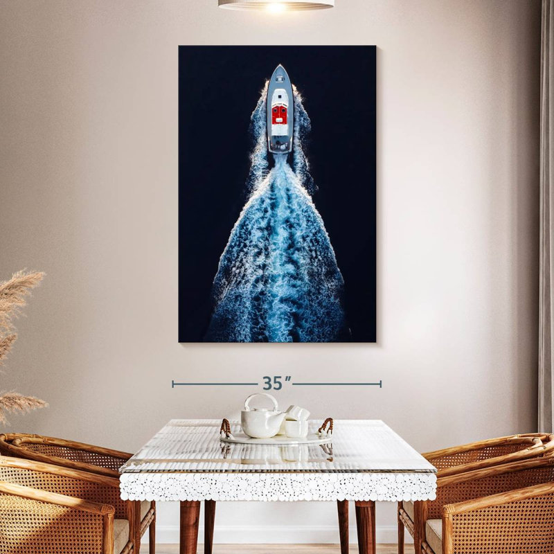 Mehar Speedboat In Motion, 51" H x 34" W