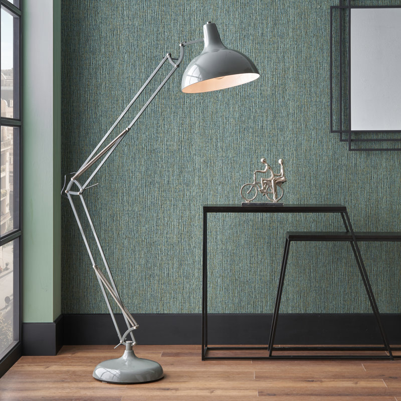 Iwamoto 180cm Brushed Task Floor Lamp, Copper
