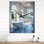 Bathroom Tranquil Reflections II - Horloge murale de salle de bain surdimensionnée