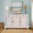 Quincy 55.5'' Wide Wood Three Drawer Three Door Credenza-2128404886