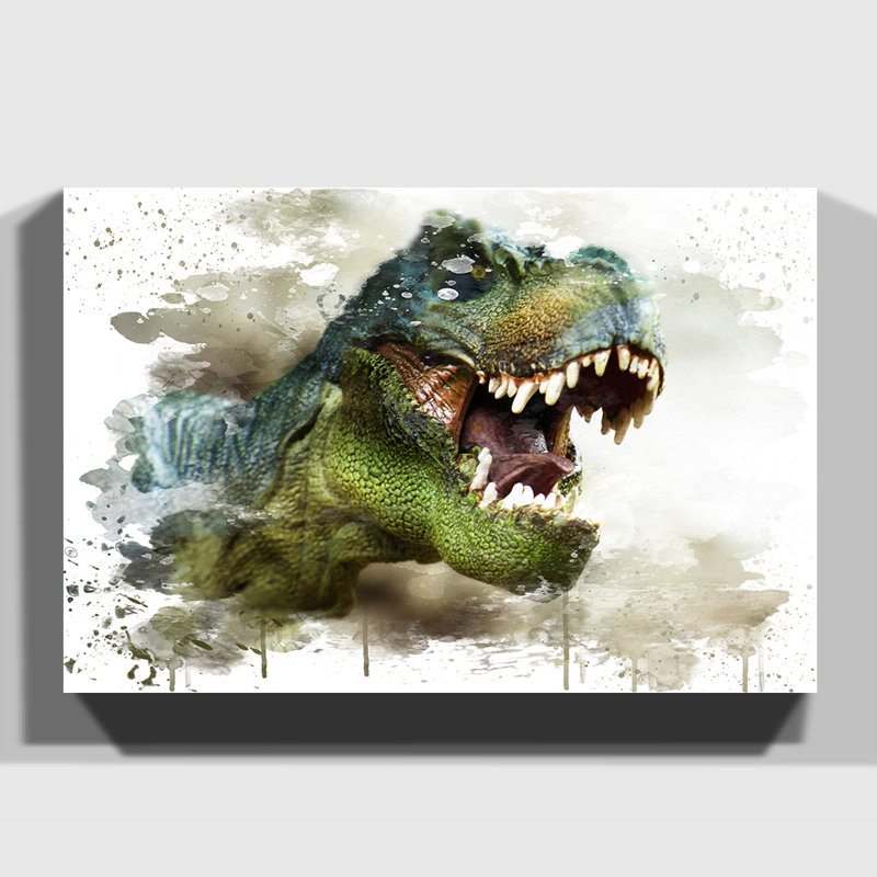 Tyrannosaurus Rex Dinosaur - Wall Art, 70cm H x 100cm W, Wrapped Canvas