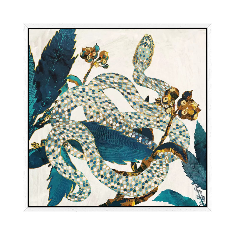 Summer Garden - Print on Canvas, White Framed, 45.72 cm H x 45.72 cm W