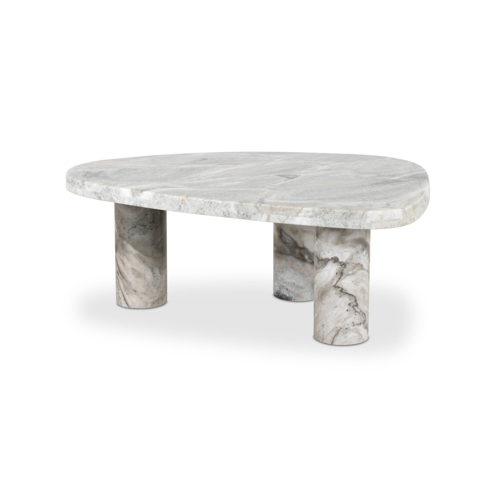 Moraga Genuine Marble Coffee Table, Sage Onyx, 15" H x 30" L x 48" W