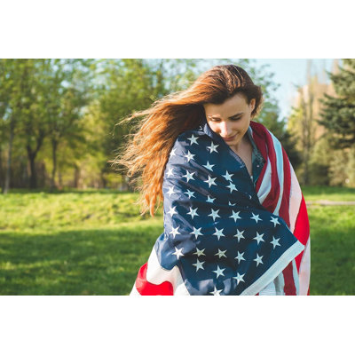 4X6 Ft USA Flag Heavy Duty –  With Embroidered Stars, Double Stitched Stripes, Rustproof Brass Grommets, UV & Fade Resistant For Yard, Garden, Pole