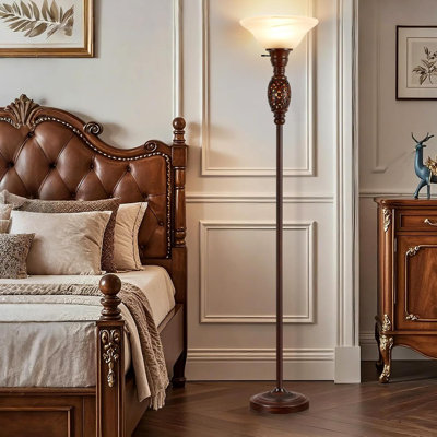 70" Floor Lamps For Living Room With Nightlight, Torchiere Floor Lamps Standing Lamp With Glass Shade, For Home, Bedroom, Office, Corner,Bulb Included