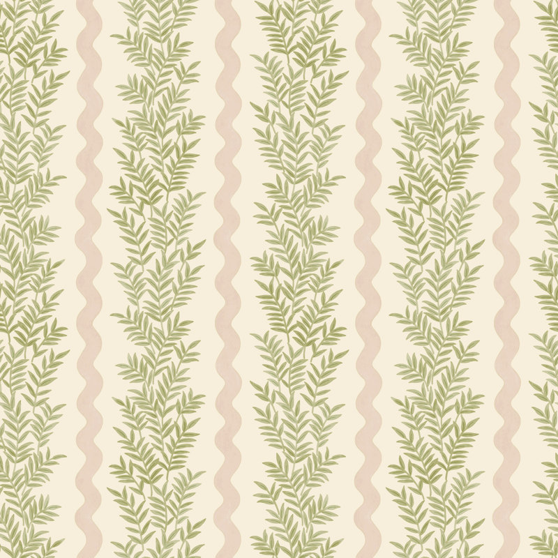 Foliage Stripe Neutral, Pink Cream