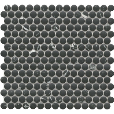 Elegan Nero 11 x 12 Porcelain Decorative Accent Tile