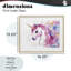 «Pink Mane Unicorn with Stars», reproduction encadrée sous verre, design by Creative Studio-801672839-801672840