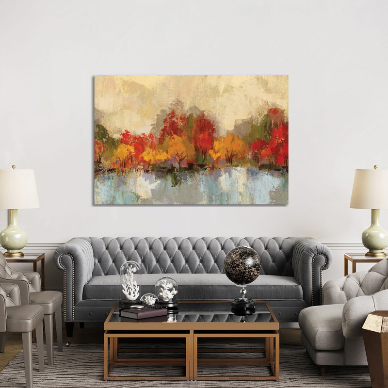 Autumn River Reflection by Silvia Vassileva - Gallery-Wrapped Canvas Giclée on Canvas, 152.5 cm H x 101.5 cm W x 3.175 cm D