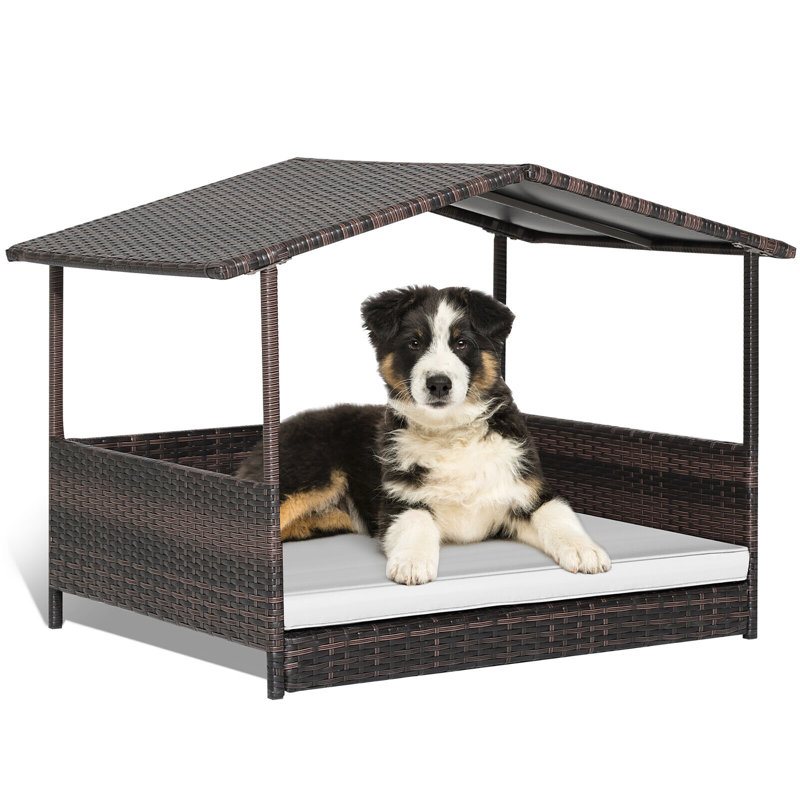 Niche pour chien Edmont, Mélange de brun et de blanc